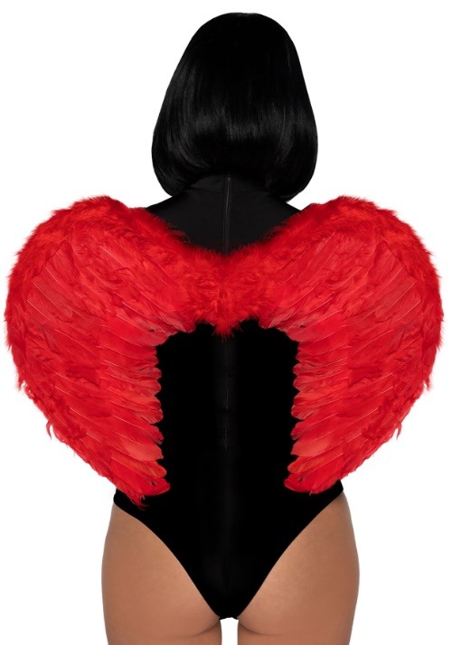 Marabou Trimmed Red Feather Wings