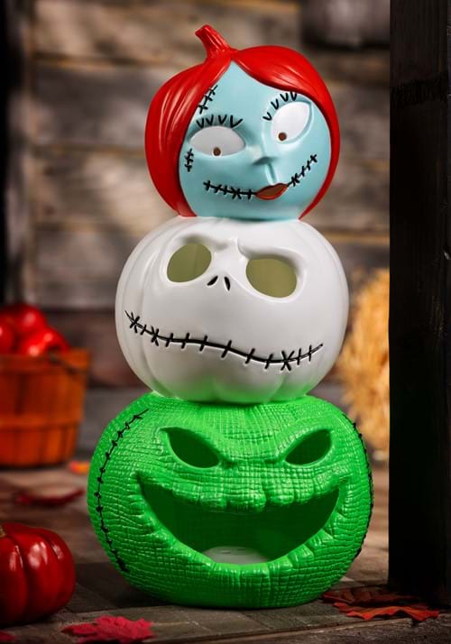 19-Inch Jack, Sally and Oogie Boogie Pumpkin Light Up Decoration